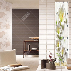 Tranh hoa ly in gạch in cửa