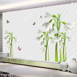 Tranh hoa in nền tủ