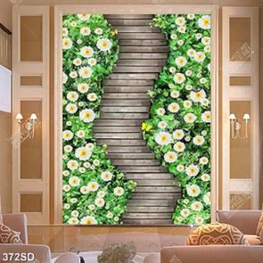 Tranh 3D con đường hoa nghệ thuật