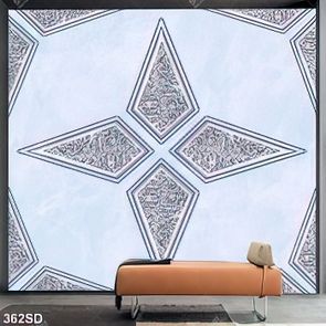 Tranh ốp tường hoa văn đẹp in kính