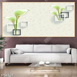 Tranh hoa vân môn nền hoa văn