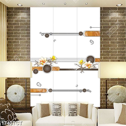 Tranh họa tiết hoa mẫu đơn in tủ