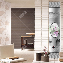 Tranh họa tiết và hoa đào in kính cửa