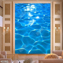 Tranh mặt nước xanh nghệ thuật in uv