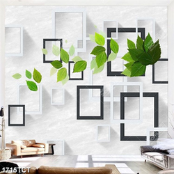 Tranh 3D và lá cây