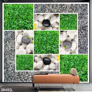 Tranh ốp tường thảm cỏ và sỏi đẹp nhất