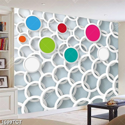 Tranh họa tiết 3D ô tròn