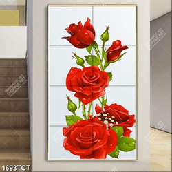 Tranh hoa hồng in gạch