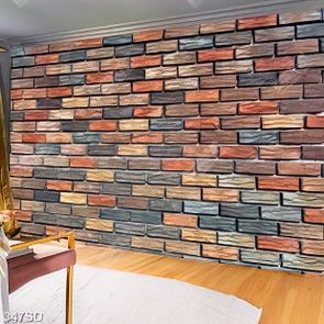 Tranh 3D nền gạch in màu đẹp nhất