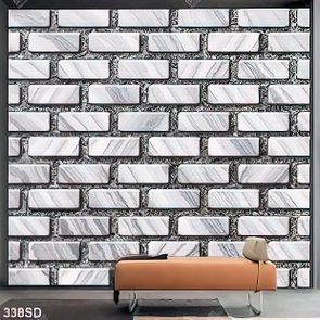 Tranh 3D tường gạch file psd