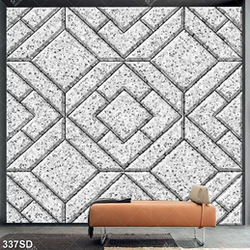 Tranh 3D gạch đá ốp tường