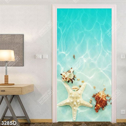 Tranh 3D mặt nước sao biển và ốc