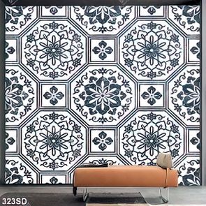 Tranh gạch ốp tường in hoạ tiết hoa văn đẹp