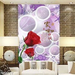 Tranh hoa hồng nền 3D