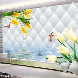 Tranh tulip nền 3D