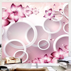 Tranh hoa nền 3d hình tròn