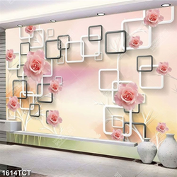 Tranh hoa hồng nền 3D
