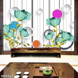 Tranh hoa 3D in tủ chất lượng