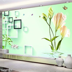 Tranh hoa cát tường nền 3D