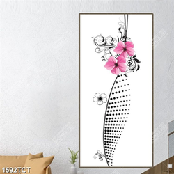 Tranh hoa văn in kính