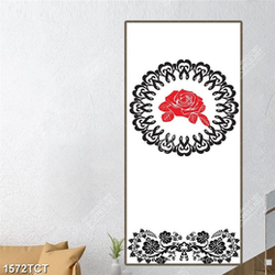 Tranh hoa văn hoa hồng file vector