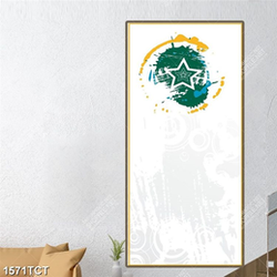 Tranh sơn dầu in dán cửa khổ dọc