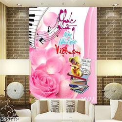 Tranh thư pháp psd chúc mừng ngày nhà giáo Việt Nam