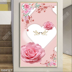 Tranh hoa văn hoa hồng