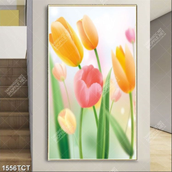 Tranh hoa tulip in tủ