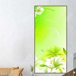 Tranh hoa ly nền xanh