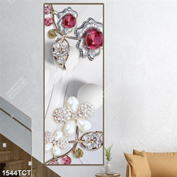 Tranh lụa hoa văn đá quý