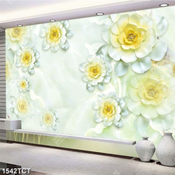 Tranh điêu khắc hoa hồng nền lụa