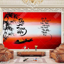 Tranh thư pháp in uv câu đối về tôn sư trọng đạo