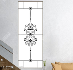 Tranh chi tiết hoa văn in kính