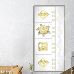 Tranh hoa văn in cửa kính