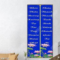 Tranh thư pháp psd đức phật từ bibên hoa sen