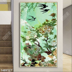 Tranh giả ngọc hoa mẫu đơn