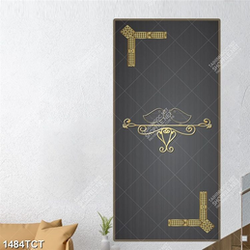 Tranh hoa văn gold nền xám