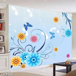 Tranh họa tiết hoa văn in tủ kích thước lớn