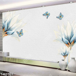 Tranh sơn dầu hoa dán tường