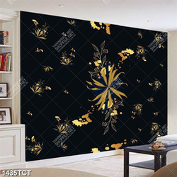 Tranh họa tiết hoa nền đen