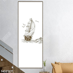 Tranh thuyền trên sóng biển