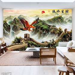 Tranh chim địa bàng và vạn lý trường thành