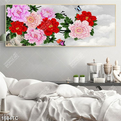 Tranh hoa mẫu đơn in tranh thuê treo tường mới