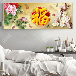 Tranh tài lộc hoa mẫu đơn