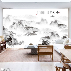 Tranh thủy mặc in dán tường chất lượng cao