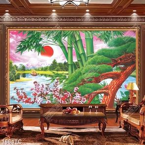 Tranh cảnh phong thủy mùa xuân