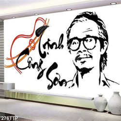 Tranh thư pháp psd cố nhạc sĩ Trịnh Công Sơn