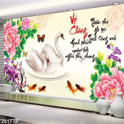 Tranh thư pháp psd câu đối tình nghĩa vợ chồng