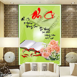 Tranh thư pháp in canvas công ơn cô thầy